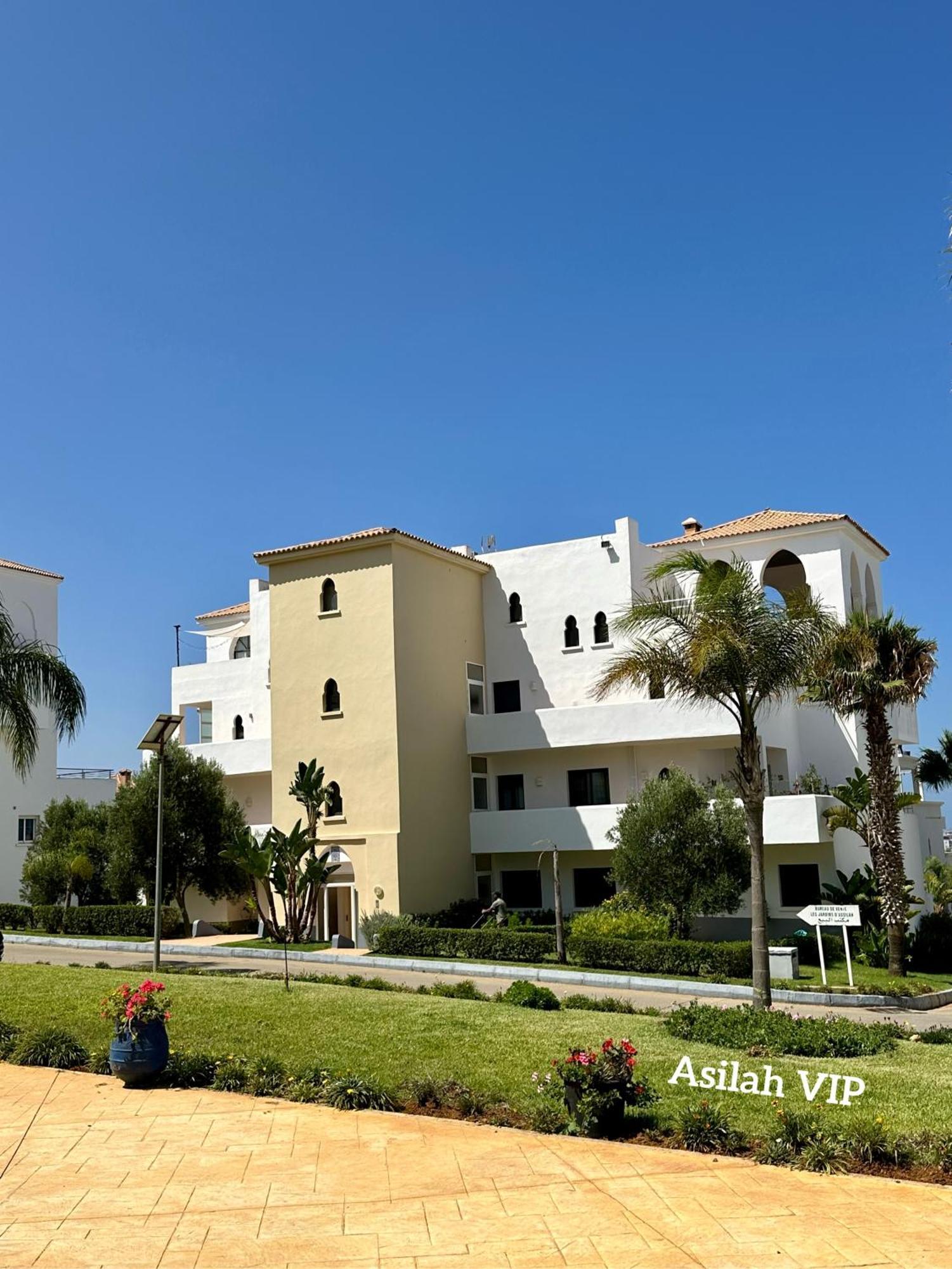 Asilah Vip - Haut Standing - Vue Mer - Piscines - Plage A 5 Minute - Garage Privee - Acces Pmr Exterior foto