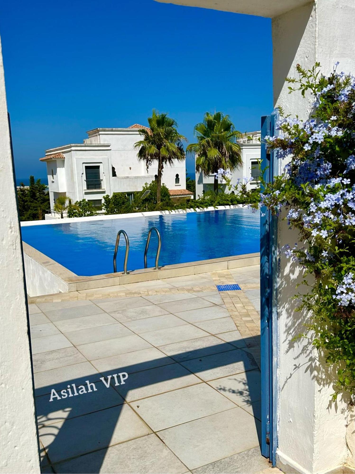 Asilah Vip - Haut Standing - Vue Mer - Piscines - Plage A 5 Minute - Garage Privee - Acces Pmr Exterior foto